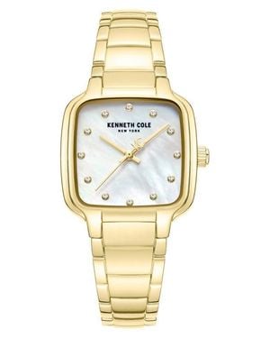 Kenneth Cole Classic Mother-Of-Pearl & Diamond Bracelet Watch, 28Mm X 31.6Mm - Metallic