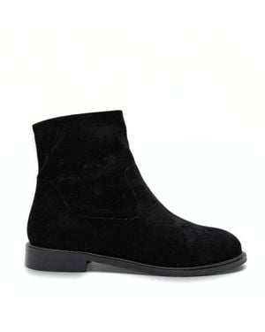 Amie Rafa Flacco Suede Boots - Black
