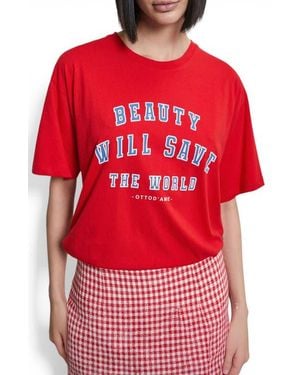 Ottod'Ame Classic Cotton T-Shirt - Red
