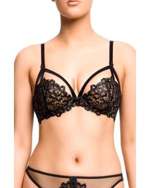 Dita Von Teese Dahlia Underwire Plunge Bra - Black
