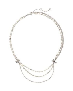 Tory Burch Moondance Layered Necklace - White