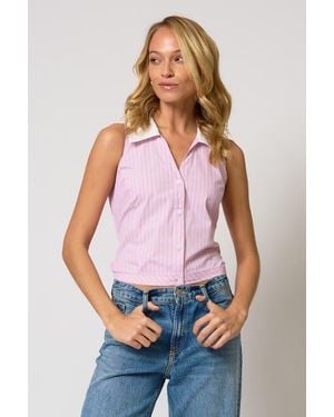 Central Park West Ora Poplin Smocked Halter - White