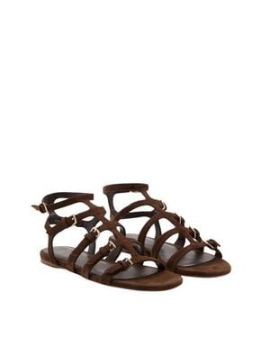 Mango Ankle Strap Sandal - Brown