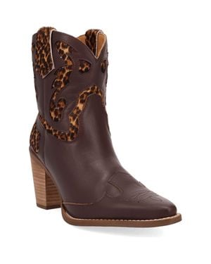 Dingo Run Wild Animal Print Western Boot - Brown
