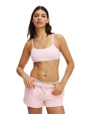 Cotton On Active Ultra Soft Double Strap Back Crop - Pink