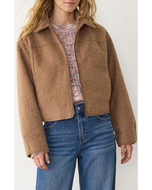 Marine Layer Bouclé Crop Jacket - Blue