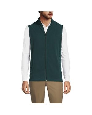 Lands' End Lightweight Fleece Vest - Green