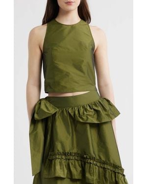 Damson Madder Constance Open Back Top - Green