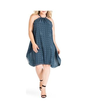 Standards & Practices Channing Floral Sleeveless Dress - Blue