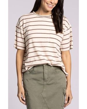 Thread & Supply Kay Oversize Linen Blend T-Shirt - Brown