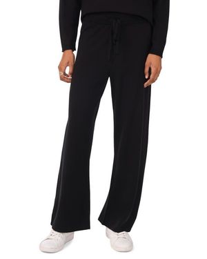 Vince Camuto High Waist Knit Sweatpants - Black