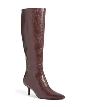 Open Edit Elara Pointed Toe Knee High Boot - Brown