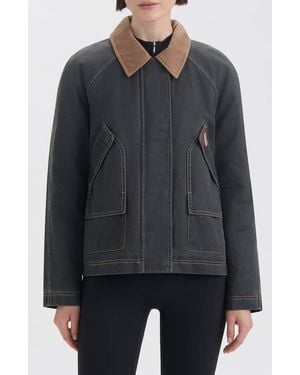 HUNTER Bex Washed Wax Hunting Jacket - Black