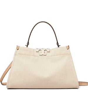 Tory Burch Mini Eleanor Canvas Satchel - Natural