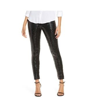 Commando High Waist Sequin Leggings - Black