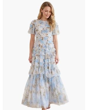 Needle & Thread Wisteria Valentine Ruffle Gown - Blue