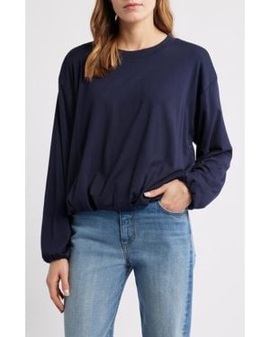 Wit & Wisdom Blouson Knit Top - Blue