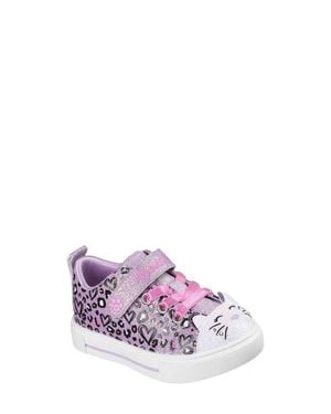 Skechers Kids' Twinkle Sparks Meow Sneaker - Purple