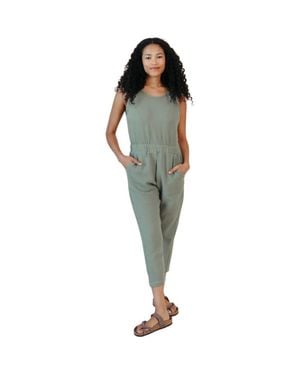 Poplinen Plus Jameela Organic Cotton Gauze Jumpsuit - Green