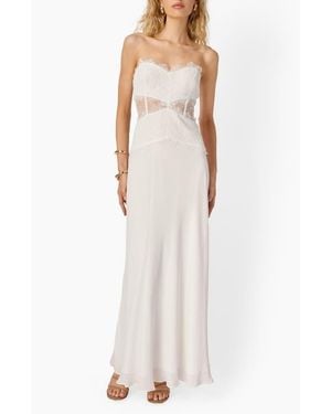 Cami NYC Lucienne Strapless Gown - White