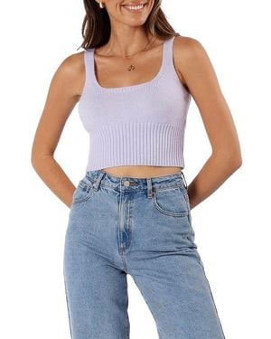 Petal & Pup Isabel Crop Sweater Tank - Blue