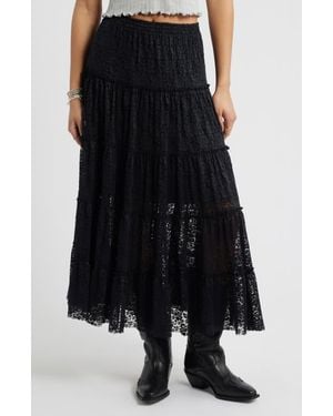 BP. Lace Maxi Skirt - Black