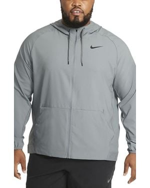Nike Flex Dri-Fit Hooded Training Jacket - Gray