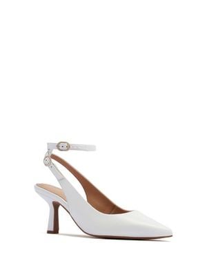 Frankie Gigi Slingback Pointed Toe Pump - White