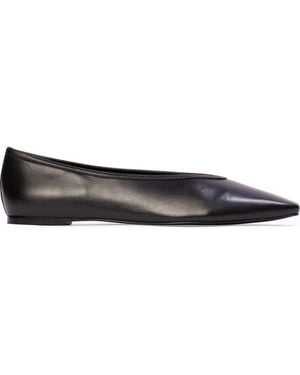 Black Suede Studio Ayra Leather Ballerina - Blue