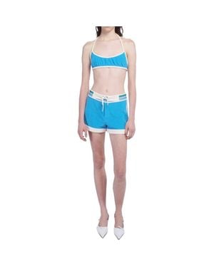 Anna Sui Cabana Terry Shorts - Blue