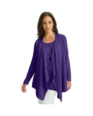 Jessica London Flyaway Cardigan - Purple