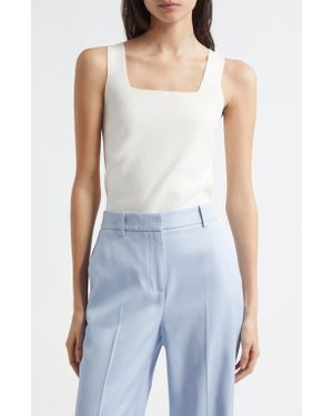 Reiss Harper Square Neck Crop Top - White