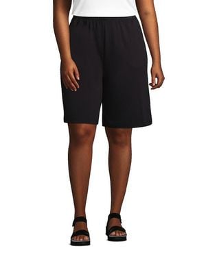 Lands' End Sport Knit High Rise Shorts - Black