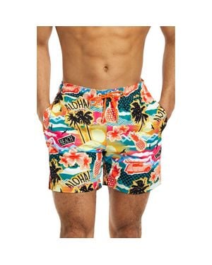 Opposuits Aloha Hero Stretch Swim Trunks - Red