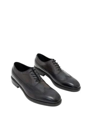 John Varvatos Harrison Longwing Leather Oxford - Black