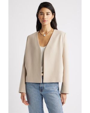 Nordstrom Collarless Blazer - Natural