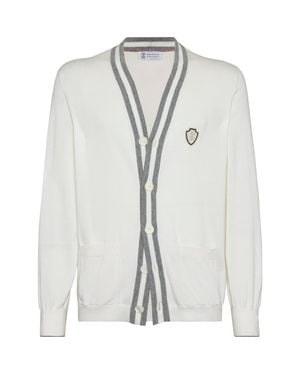 Brunello Cucinelli Cotton Cardigan - White