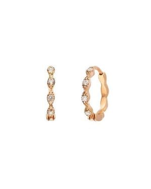 Sethi Couture Eleanor Diamond Huggie Hoop Earrings - Metallic