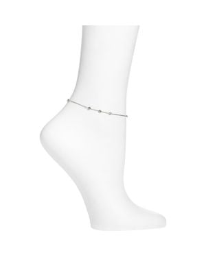 VIDAKUSH Raindrop Cubic Zirconia Anklet - White