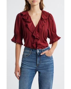 Doen Henri Organic Cotton Voile Top - Red