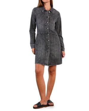 Wash Lab Denim Wisp Long Sleeve Stretch Denim Dress - Black