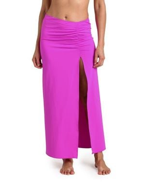 La Blanca Island Goddess Side Slit Cover-Up Skirt - Pink