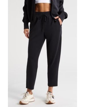 Zella Ultra Soft Knit High Waist Ankle Pants - Black