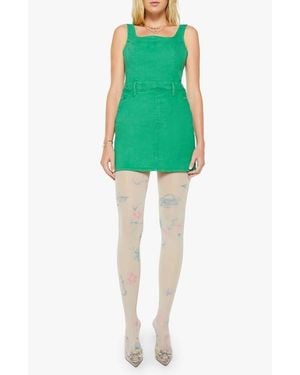 Mother The Over It Denim Minidress - Green
