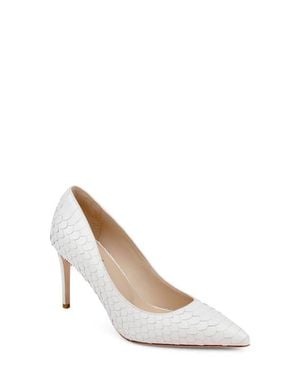 L'Agence Maelle Genuine Calf Hair Pump - White