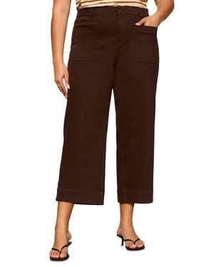 Sanctuary The Marine Crop Wide Leg Jeans - Brown