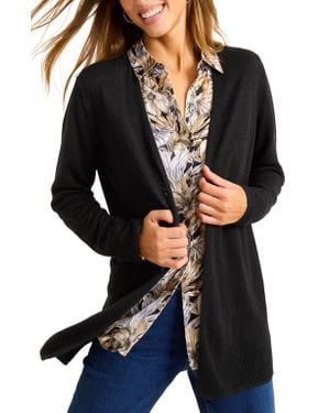 Tommy Bahama Addison Beach Linen Blend Cardigan - Black