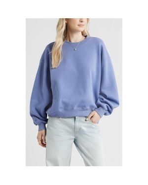 BP. Relaxed Cotton Blend Sweatshirt - Blue