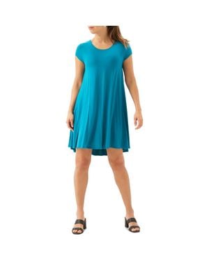 Karen Kane Maggie Cap Sleeve Trapeze Dress - Blue