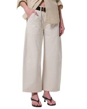 Citizens of Humanity Ayla High Waist Crop Wide Leg Twill Utility Pants - Multicolor